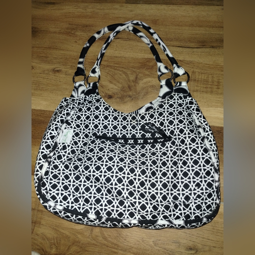 Vera Bradley Black And White Floral Purse - Picture 10 of 11